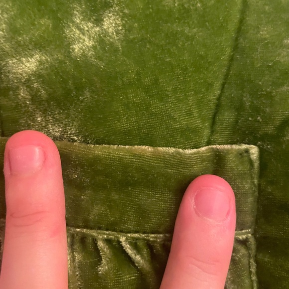 Green velvet womens jacket - Picture 6 of 10